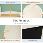 White Ribbed Disc Home Decor 5