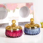Crisp Linen And Rose Oud Fragrant Candles Jars Set Of 2 1