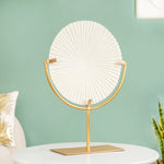White Ribbed Disc Home Decor 2