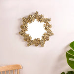 Gilded Leaf Frond Decorative Mirror Gold 1