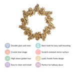 Gilded Leaf Frond Decorative Mirror Gold 5