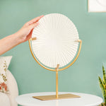 White Ribbed Disc Home Decor 3